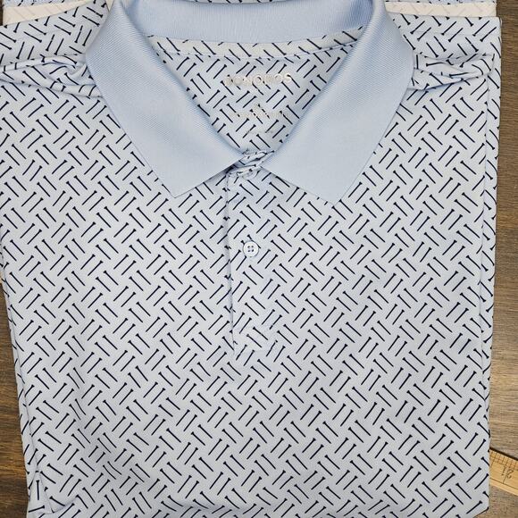 Bonobos Golf XL Standard Fit Blue Pattern Performance Polo Shirt Moisture Wick - Picture 1 of 7